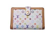 Load image into Gallery viewer, LOUIS VUITTON ルイヴィトン モノグラム マルチカラー ポルト モネ ビエ ヴィエノワ 二つ折り財布 M92987 村上隆 ホワイト マルチカラー PVC ヌメ革 ゴールド金具 良品 中古 4c071969