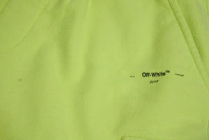 OFF WHITE オフホワイト セットアップ スウェットパンツ コットン ネオンイエロー サイズL 美品 中古 4c071981