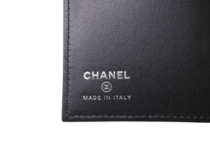 未使用 CHANEL シャネル パスポートケース マトラッセ ココマーク ラムスキン ブラック ソーブラック ランダム 中古 4c071982