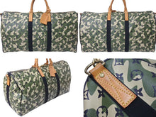 画像をギャラリービューアに読み込む, LOUIS VUITTON ルイヴィトン ×村上隆 キーポルバンドリエール55 モノグラムモフラージュ M95774 ゴールド金具 美品 中古4c071993