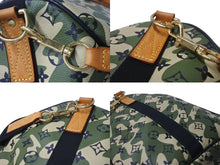 画像をギャラリービューアに読み込む, LOUIS VUITTON ルイヴィトン ×村上隆 キーポルバンドリエール55 モノグラムモフラージュ M95774 ゴールド金具 美品 中古4c071993