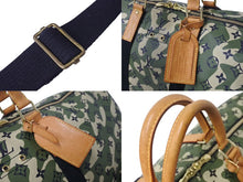 画像をギャラリービューアに読み込む, LOUIS VUITTON ルイヴィトン ×村上隆 キーポルバンドリエール55 モノグラムモフラージュ M95774 ゴールド金具 美品 中古4c071993