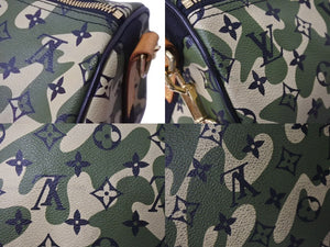 LOUIS VUITTON ルイヴィトン ×村上隆 キーポルバンドリエール55 モノグラムモフラージュ M95774 ゴールド金具 美品 中古4c071993