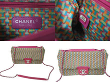 Load image into Gallery viewer, CHANEL シャネル チェーンショルダーバッグ 22番台 ココレインライン ココマーク キルティング ピンク レインカバー付き 美品 中古 4c072003