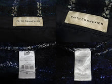 画像をギャラリービューアに読み込む, FAITH CONNEXION フェイスコネクション ウールオーバーサイズチェックロングシャツ X1819T00010 ネイビー グリーン Mサイズ 美品 中古 4c072414