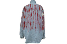 画像をギャラリービューアに読み込む, FAITH CONNEXION フェイスコネクション シャンブレー 長袖シャツ W5802D00025 コットン ブルー レッド サイズS 美品 中古 4c072416