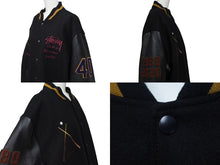 Load image into Gallery viewer, STUSSY ステューシー 40TH ANNIVERSARY IST VARSITY JACKET スタジャン サイズXL 40周年 8ボール 美品 中古 4c072419