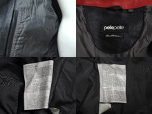 Load image into Gallery viewer, pellepelle ペレペレ レザージャケット サイズ58 ラインストーン スタッズ レザー ブラック レッド 良品 中古 4c072431