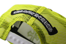 画像をギャラリービューアに読み込む, 新品未使用 CHROME HEARTS クロムハーツ トラッカーキャップ CHクロスパッチ ONE SIZE メッシュ イエロー シルバー925 中古 4c072443