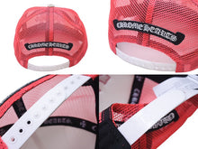 Load image into Gallery viewer, 新品未使用 CHROME HEARTS クロムハーツ トラッカーキャップ CHクロスパッチ ONE SIZE メッシュ ピンク シルバー925 中古 4c072445