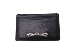 CHROME HEARTS クロムハーツ JOTTER ジョッター カードケース スクロールラベルロゴ レザー シルバ−925 良品 中古 4c072446