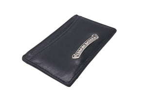 CHROME HEARTS クロムハーツ JOTTER ジョッター カードケース スクロールラベルロゴ レザー シルバ−925 良品 中古 4c072446