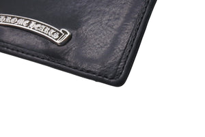 CHROME HEARTS クロムハーツ JOTTER ジョッター カードケース スクロールラベルロゴ レザー シルバ−925 良品 中古 4c072446