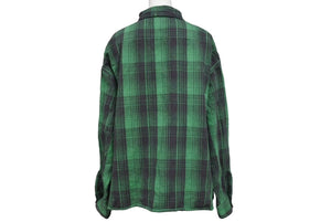 saint mxxxxxx セントマイケル FRNL CHECK SHIRTS FRNL チェックシャツ サイズ L グリーン ブラック SM-YS8-0000-024 美品 中古4 c072462