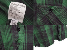 Load image into Gallery viewer, saint mxxxxxx セントマイケル FRNL CHECK SHIRTS FRNL チェックシャツ サイズ L グリーン ブラック SM-YS8-0000-024 美品 中古4 c072462