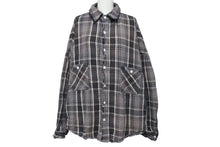 Load image into Gallery viewer, saint mxxxxxx セントマイケル FRNL CHECK SHIRTS FRNL チェックシャツ サイズ L ブラック グレイ SM-YS1-0000-023 美品 中古 4c072463