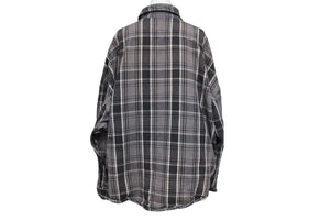 saint mxxxxxx セントマイケル FRNL CHECK SHIRTS FRNL チェックシャツ サイズ L ブラック グレイ SM-YS1-0000-023 美品 中古 4c072463