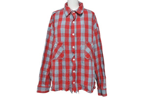 極美品 SAINT MICHAEL セントマイケル FRNL CHECK SHIRT フランネルチェックシャツ SM-YS8-0000-023 サイズL 24SS 中古 4c072464