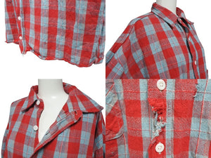 極美品 SAINT MICHAEL セントマイケル FRNL CHECK SHIRT フランネルチェックシャツ SM-YS8-0000-023 サイズL 24SS 中古 4c072464