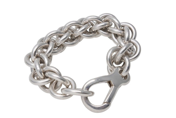 HERMES Atalante Vintage Bracelet Weight Approx. 167.7g Total Length Approx. 21cm Ag925 Engraved Silver 925 Good Condition Used 4c072470