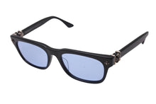 画像をギャラリービューアに読み込む, CHROME HEARTS クロムハーツ VAGILANTE ヴィジランテ アイウェア メガネフレーム 54-19-149 ブラック シルバー ブルーレンズ 美品 中古 4c072471