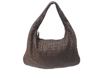 Load image into Gallery viewer, BOTTEGA VENETA ボッテガヴェネタ イントレチャート ホーボー ワンショルダーバッグ 115653-V0013 2040 レザー ブラウン 美品 中古 4c072472bv