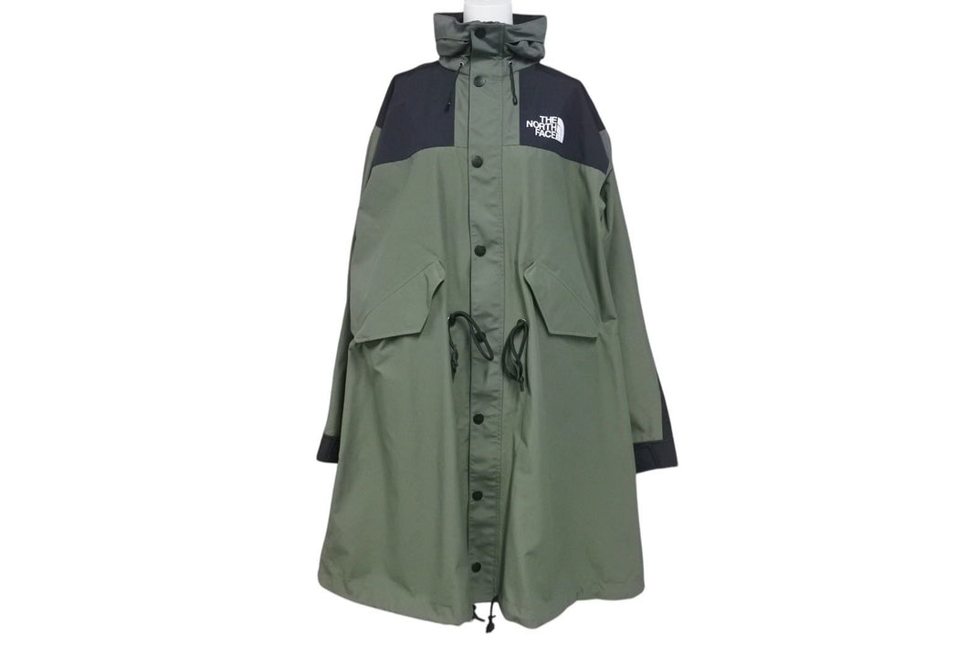 THE NORTH FACE × sacai ザノースフェイス サカイ 17AW ナイロン モッズ コート カーキ NP6171SA ロゴ サイズS 美品 中古 4c072476