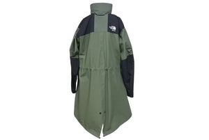 THE NORTH FACE × sacai ザノースフェイス サカイ 17AW ナイロン モッズ コート カーキ NP6171SA ロゴ サイズS 美品 中古 4c072476