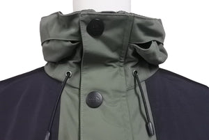 THE NORTH FACE × sacai ザノースフェイス サカイ 17AW ナイロン モッズ コート カーキ NP6171SA ロゴ サイズS 美品 中古 4c072476