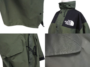 THE NORTH FACE × sacai ザノースフェイス サカイ 17AW ナイロン モッズ コート カーキ NP6171SA ロゴ サイズS 美品 中古 4c072476