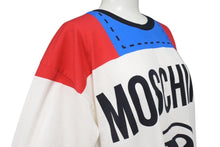 Load image into Gallery viewer, 極美品 MOSCHINO モスキーノ ロゴ プリント Tシャツ ホワイト レッド ブルー コットン サイズ XXS 中古 4c072479