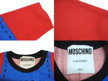 Load image into Gallery viewer, 極美品 MOSCHINO モスキーノ ロゴ プリント Tシャツ ホワイト レッド ブルー コットン サイズ XXS 中古 4c072479