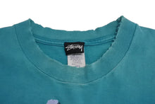 Load image into Gallery viewer, STUSSY ステューシー 半袖シャツ 80`s USA製 OLD STUSSY ステューシー オールド ブルー グリーン L 中古 美品 4c072481