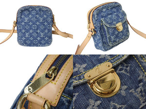 LOUIS VUITTON Camera Bag Shoulder Bag Monogram Denim M95348 Blue Gold Hardware Good Condition Used 4c072485