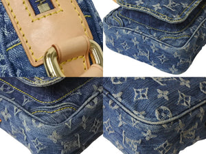 LOUIS VUITTON Camera Bag Shoulder Bag Monogram Denim M95348 Blue Gold Hardware Good Condition Used 4c072485