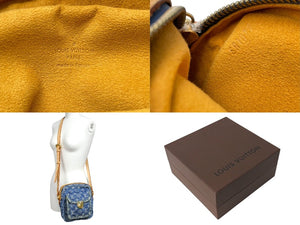 LOUIS VUITTON Camera Bag Shoulder Bag Monogram Denim M95348 Blue Gold Hardware Good Condition Used 4c072485