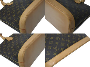 LOUIS VUITTON ルイヴィトン アルマPM ハンドバッグ M51130 モノグラム PVC ブラウン ゴールド金具 美品 中古 4c072489