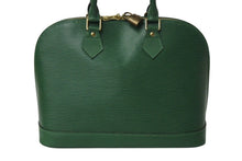 画像をギャラリービューアに読み込む, LOUIS VUITTON ルイヴィトン アルマPM ハンドバッグ M52144 エピ レザー ゴールド金具 グリーン 美品 中古 4c072494