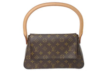 Load image into Gallery viewer, 新品同様 LOUIS VUITTON ルイヴィトン モノグラム ミニルーピング ショルダーバッグ M51147 PVC レザー ブラウン 中古 4c072502