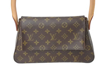 Load image into Gallery viewer, 新品同様 LOUIS VUITTON ルイヴィトン モノグラム ミニルーピング ショルダーバッグ M51147 PVC レザー ブラウン 中古 4c072502