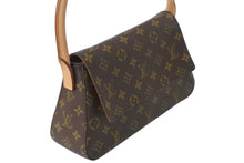 Load image into Gallery viewer, 新品同様 LOUIS VUITTON ルイヴィトン モノグラム ミニルーピング ショルダーバッグ M51147 PVC レザー ブラウン 中古 4c072502