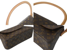 Load image into Gallery viewer, 新品同様 LOUIS VUITTON ルイヴィトン モノグラム ミニルーピング ショルダーバッグ M51147 PVC レザー ブラウン 中古 4c072502