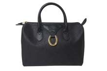 画像をギャラリービューアに読み込む, ChristianDior クリスチャンディオール ヴィンテージ ミニボストンバッグ レザー PVC ブラック ゴールド金具 美品 中古 4c072509