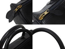 画像をギャラリービューアに読み込む, ChristianDior クリスチャンディオール ヴィンテージ ミニボストンバッグ レザー PVC ブラック ゴールド金具 美品 中古 4c072509