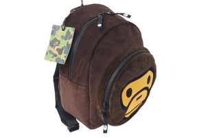 新品未使用 A BATHING APE アベイシング エイプ BABY MILO BOA DAYPACK リュック ブラウン キッズ 中古 4c072530