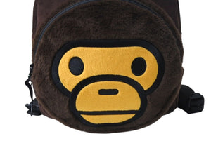 新品未使用 A BATHING APE アベイシング エイプ BABY MILO BOA DAYPACK リュック ブラウン キッズ 中古 4c072530