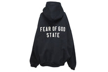 Load image into Gallery viewer, ESSENTIALS エッセンシャル FEAR OF GOD STATE パーカー フーディ ジップ アップ RN090233 ブラック ホワイト XL 美品 中古 4c072550