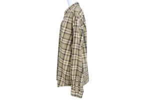 Supreme シュプリーム FW24 Plaid Flannel Shirt プレイド フランネルシャツ 長袖シャツ サイズXL ベージュ チェック柄 美品 中古 4c072552