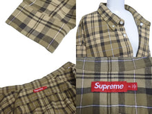 Load image into Gallery viewer, Supreme シュプリーム FW24 Plaid Flannel Shirt プレイド フランネルシャツ 長袖シャツ サイズXL ベージュ チェック柄 美品 中古 4c072552