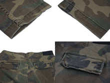 画像をギャラリービューアに読み込む, AMIRI アミリ ミリタリーパンツ カモフラージュ 迷彩 ダメージ加工 アメリカ製 コットン ポリウレタン サイズ30 良品 中古 4c072553